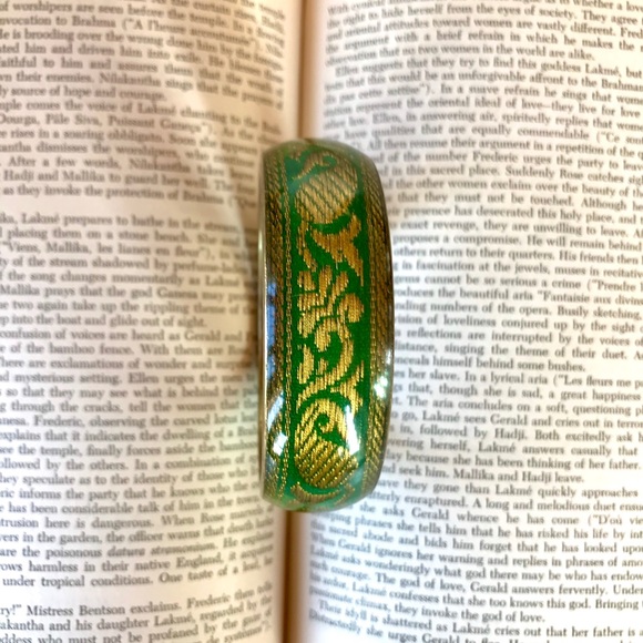 Brass and Resin Bangle - Picture 3 of 4